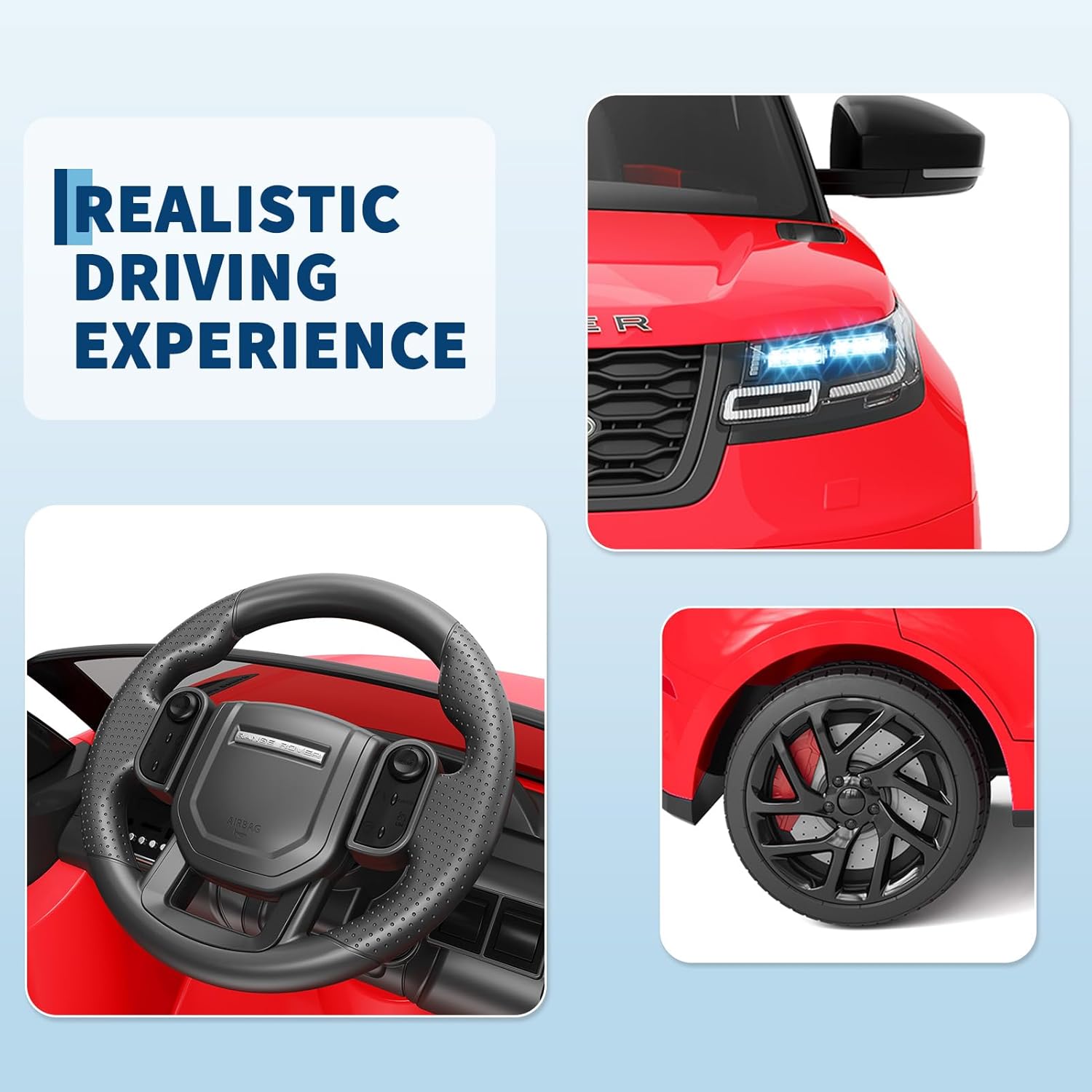 24V Licensed Range Rover HSE 2 Seater Kids Ride-On Car with MP3 & Parental Remote Control