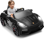 First Ride On Licensed Porsche 718 12V Electric Car for Kids with Parent Remote