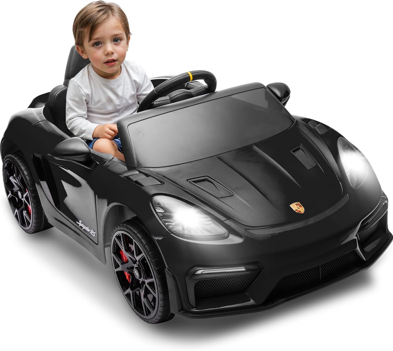 First Ride On Licensed Porsche 718 12V Electric Car for Kids with Parent Remote