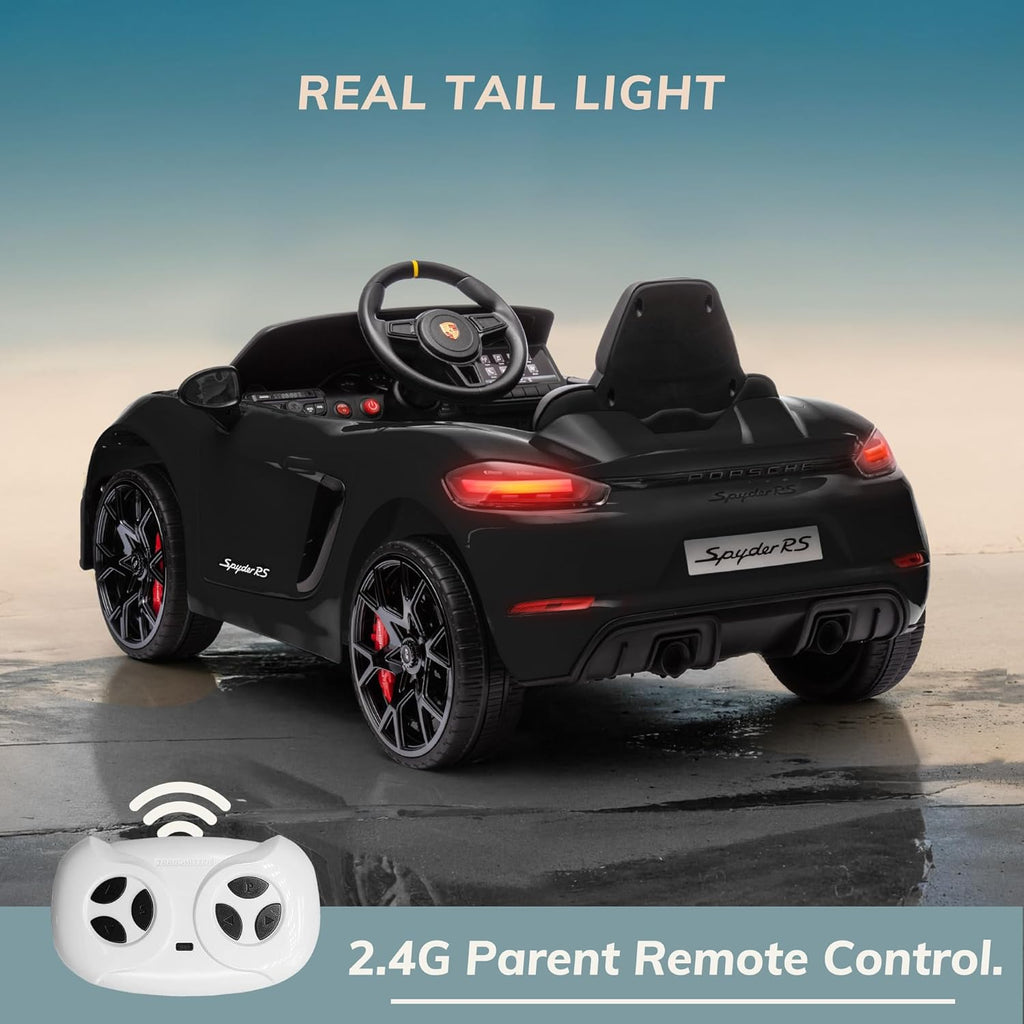 First Ride On Licensed Porsche 718 12V Electric Car for Kids with Parent Remote