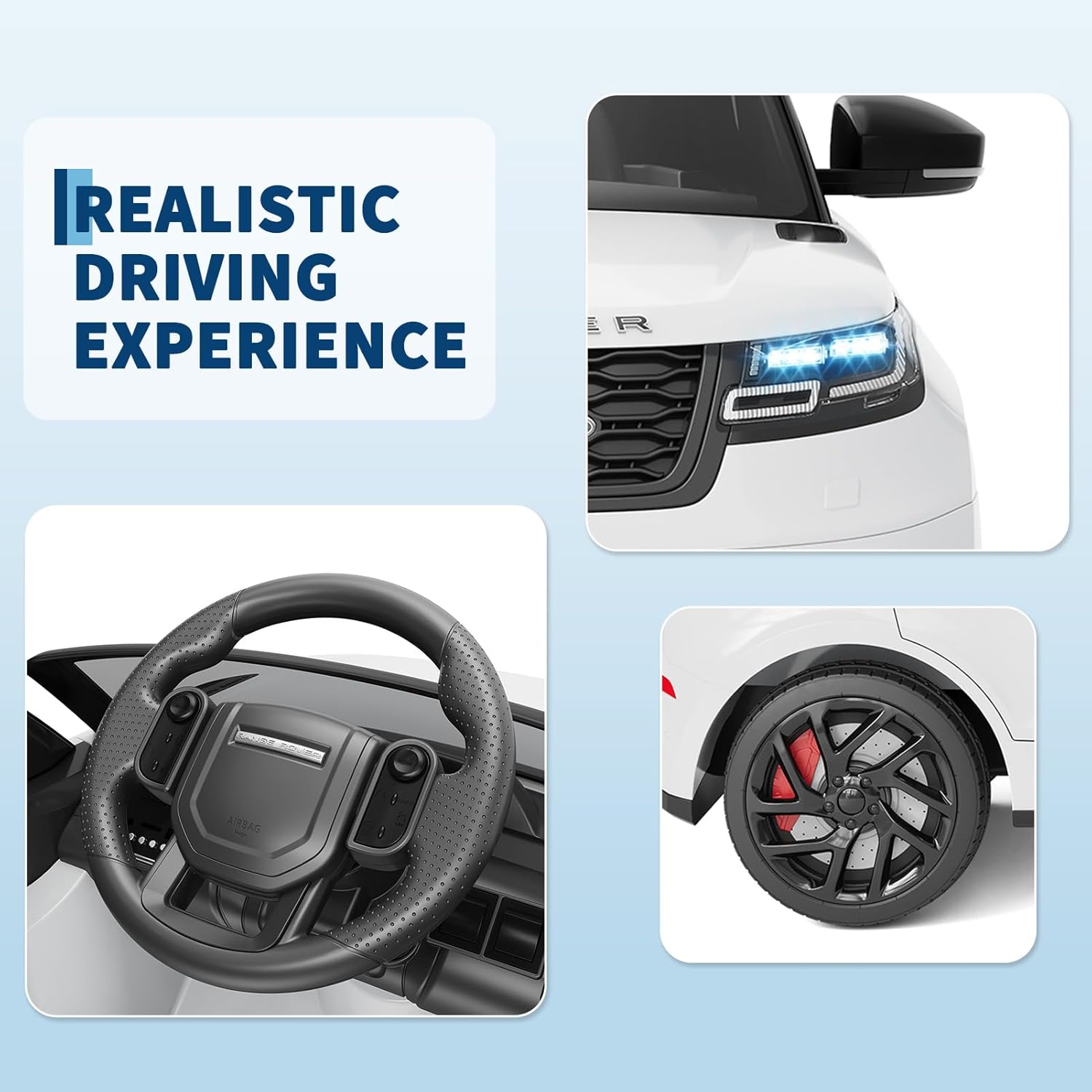 24V Licensed Range Rover HSE 2 Seater Kids Ride-On Car with MP3 & Parental Remote Control