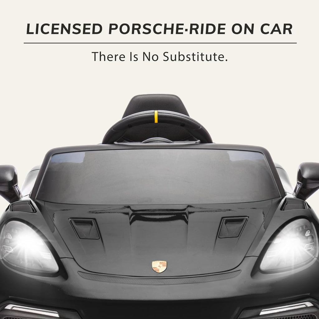 First Ride On Licensed Porsche 718 12V Electric Car for Kids with Parent Remote