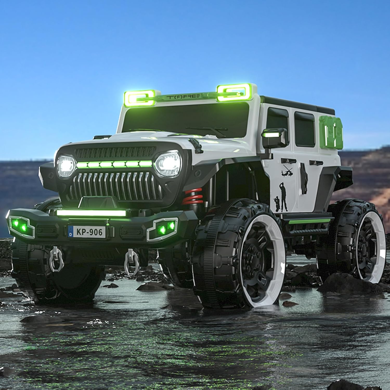 TitanX Armoured Edition 4x4 Battery Operated Jeep for Kids