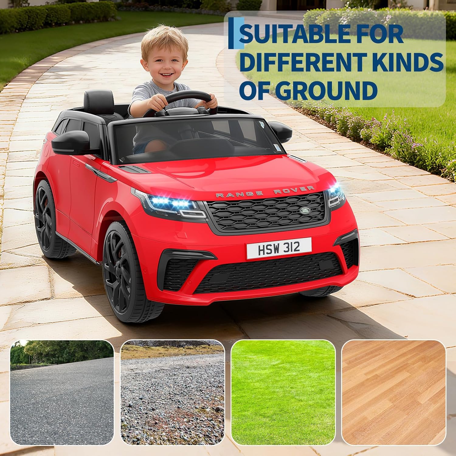 24V Licensed Range Rover HSE 2 Seater Kids Ride-On Car with MP3 & Parental Remote Control