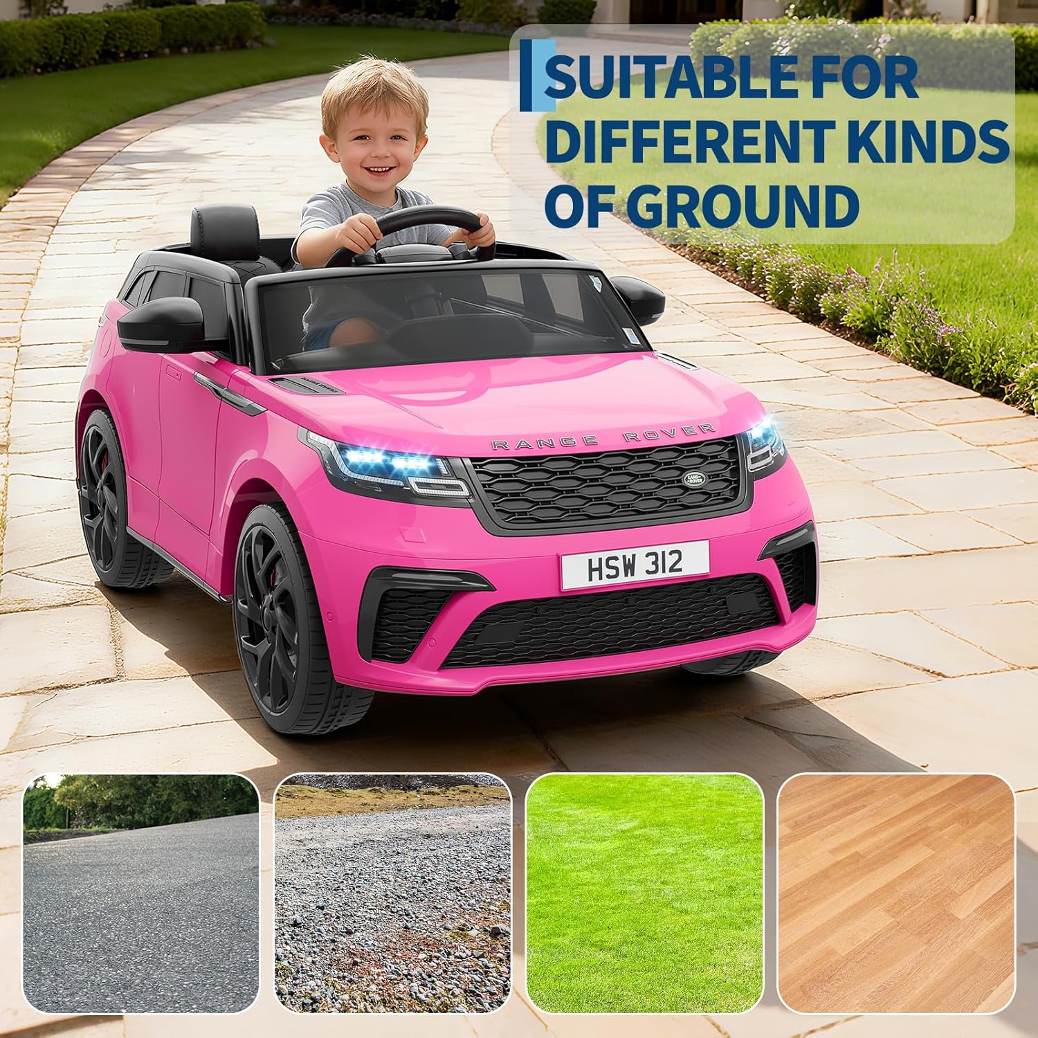 24V Licensed Range Rover HSE 2 Seater Kids Ride-On Car with MP3 & Parental Remote Control